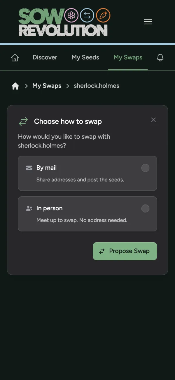 Choosing how to swap